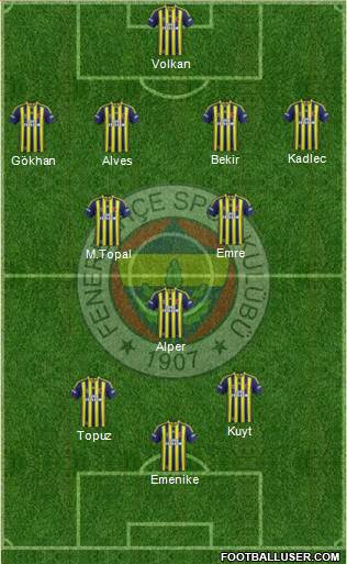 Fenerbahçe SK Formation 2014