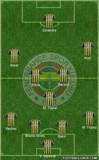 Fenerbahçe SK Formation 2014