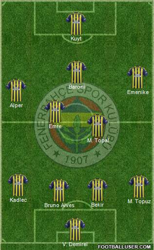 Fenerbahçe SK Formation 2014