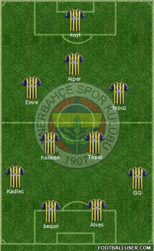 Fenerbahçe SK Formation 2014