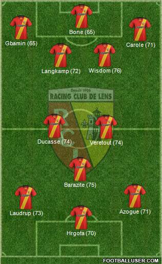 Racing Club de Lens Formation 2014