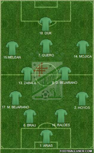 C Oriente Petrolero football formation