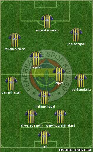 Fenerbahçe SK Formation 2014