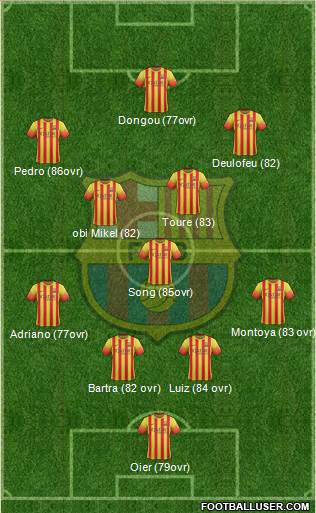 F.C. Barcelona Formation 2014
