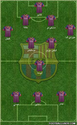 F.C. Barcelona Formation 2014