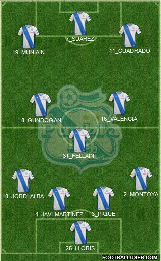 Club Puebla de la Franja football formation