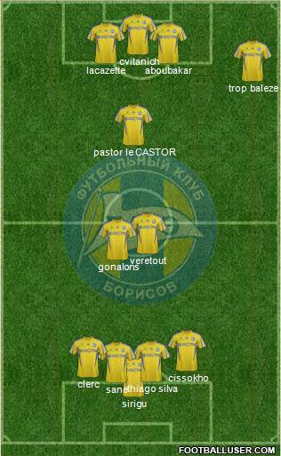 BATE Borisov Formation 2014