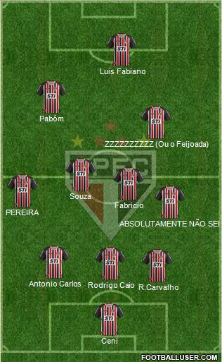 São Paulo FC Formation 2014
