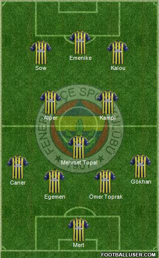 Fenerbahçe SK Formation 2014