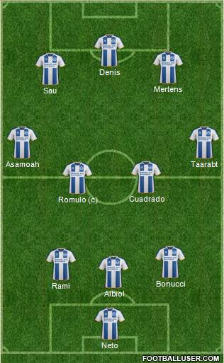 Brighton and Hove Albion Formation 2014