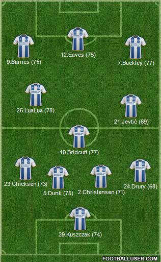Brighton and Hove Albion Formation 2014