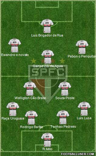 São Paulo FC Formation 2014