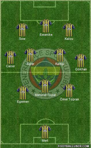 Fenerbahçe SK Formation 2014