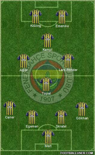 Fenerbahçe SK Formation 2014