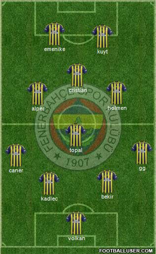 Fenerbahçe SK Formation 2014