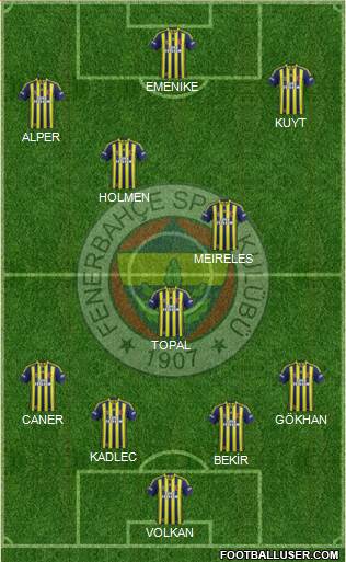 Fenerbahçe SK Formation 2014
