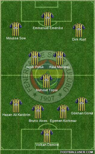 Fenerbahçe SK Formation 2014