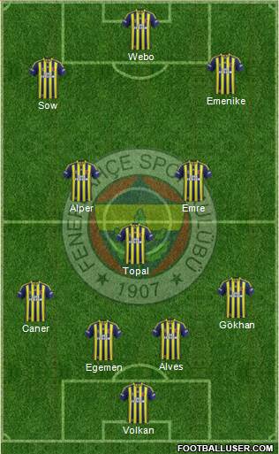 Fenerbahçe SK Formation 2014