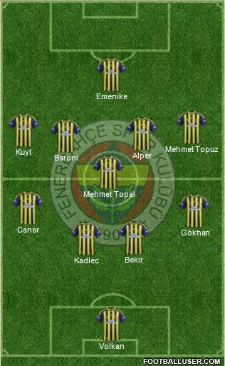 Fenerbahçe SK Formation 2014