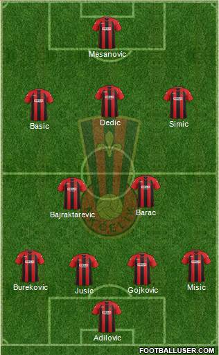 NK Celik Zenica Formation 2014