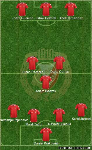 Widzew Lodz Formation 2014