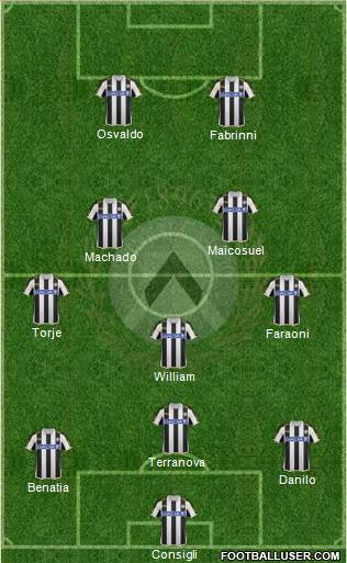 Udinese Formation 2014
