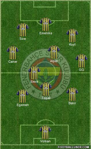 Fenerbahçe SK Formation 2014
