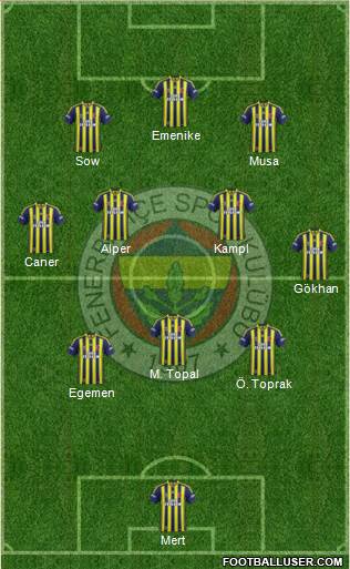 Fenerbahçe SK Formation 2014