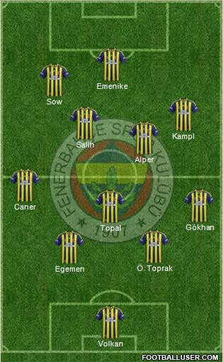 Fenerbahçe SK Formation 2014