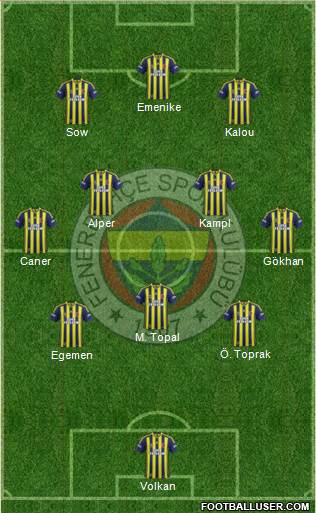 Fenerbahçe SK Formation 2014