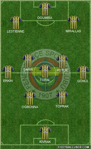 Fenerbahçe SK Formation 2014