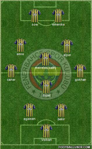 Fenerbahçe SK Formation 2014