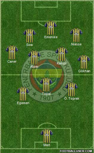 Fenerbahçe SK Formation 2014