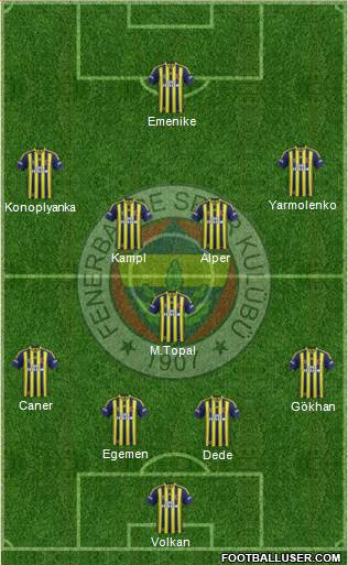 Fenerbahçe SK Formation 2014