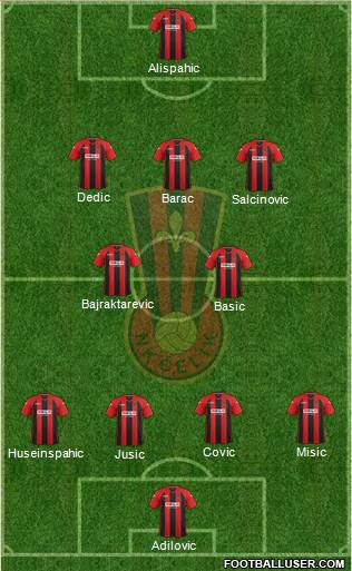 NK Celik Zenica Formation 2014