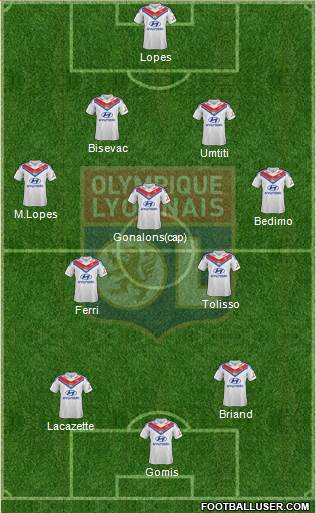 Olympique Lyonnais Formation 2014