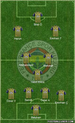 Fenerbahçe SK Formation 2014
