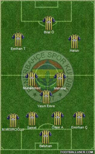 Fenerbahçe SK Formation 2014