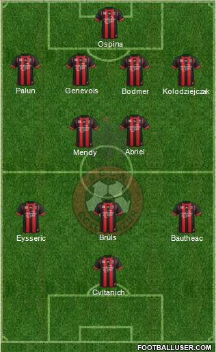 OGC Nice Côte d'Azur Formation 2014