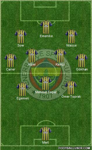 Fenerbahçe SK Formation 2014
