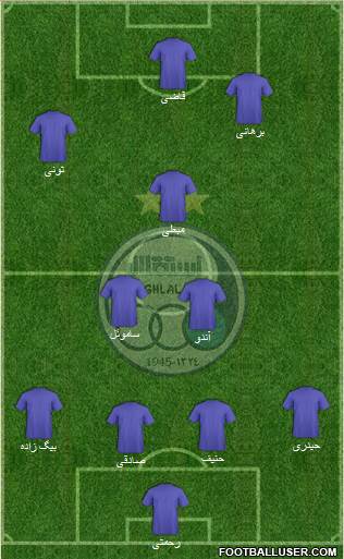 Esteghlal Tehran Formation 2014