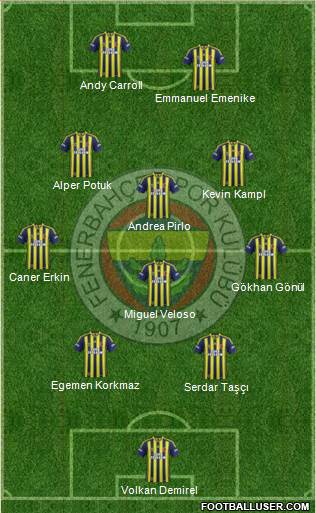 Fenerbahçe SK Formation 2014