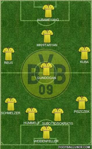Borussia Dortmund Formation 2014