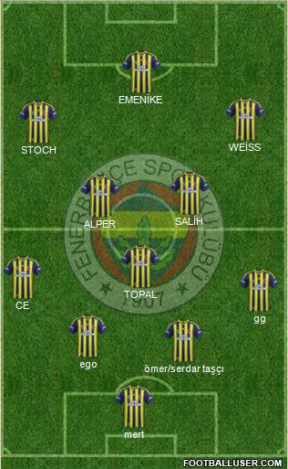 Fenerbahçe SK Formation 2014