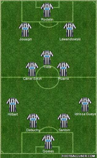Newcastle United Formation 2014