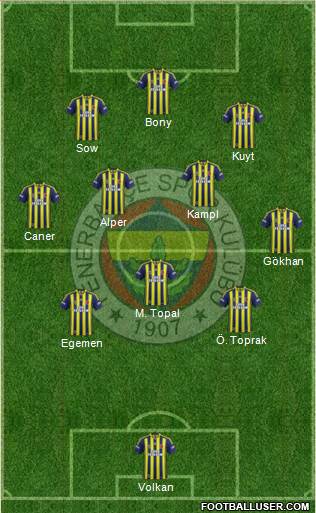 Fenerbahçe SK Formation 2014