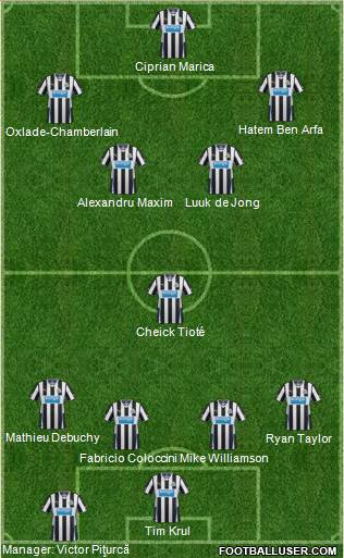 Newcastle United Formation 2014