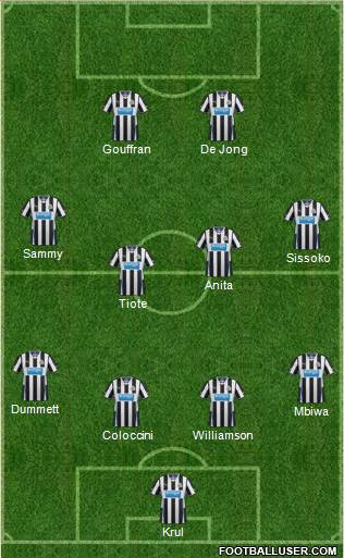 Newcastle United Formation 2014
