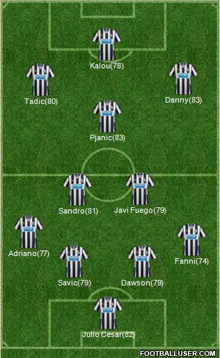 Newcastle United Formation 2014