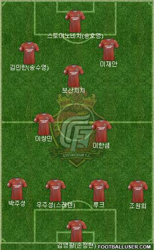 Gyeongnam FC Formation 2014